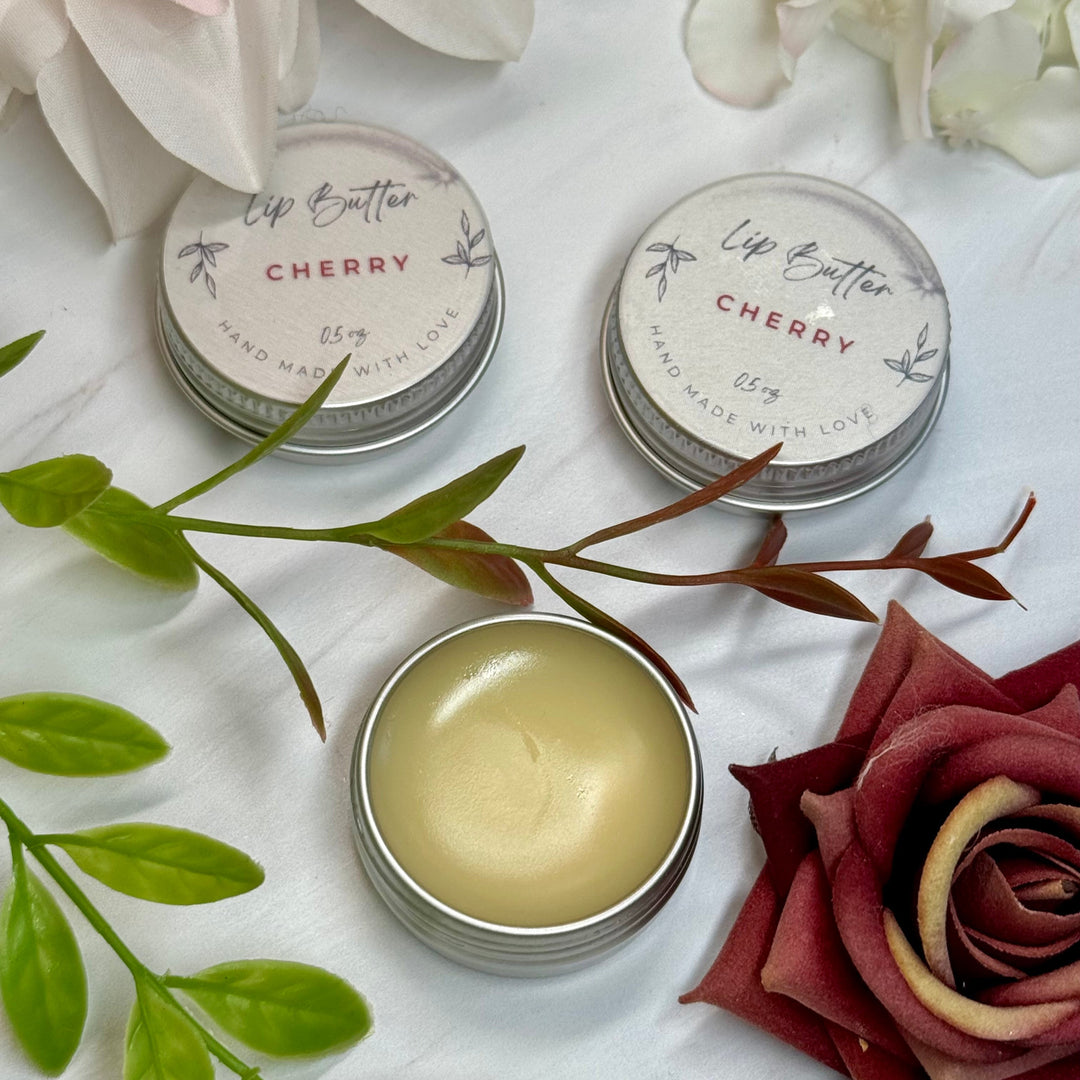 Lip Butter - with Beeswax, Shea Butter, Vitamin E & Jojoba Oil, for Dry & Chapped Lips,