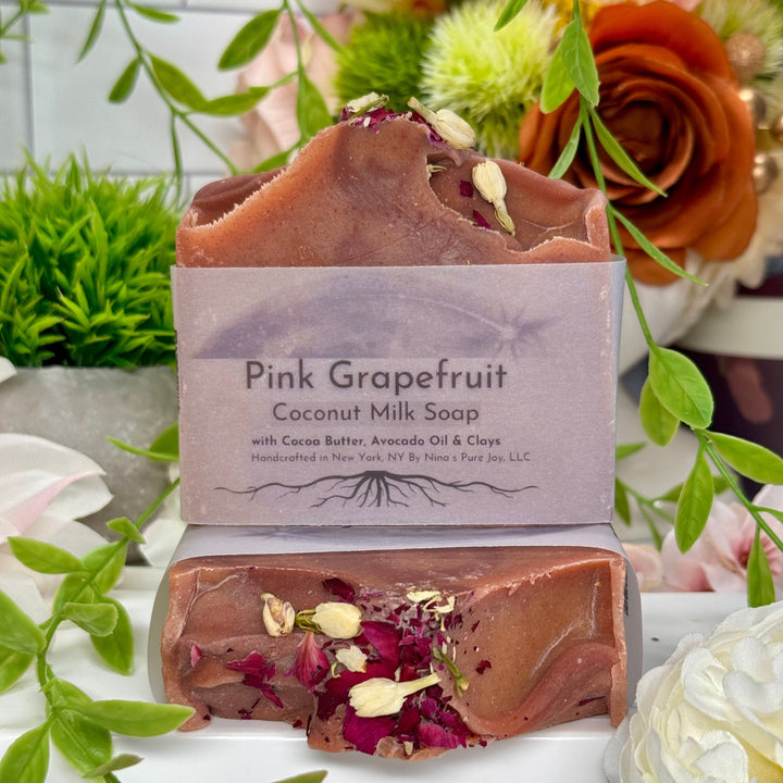 Pink Grapefruit - Coconut Milk Soap with Cocoa Butter & Clays