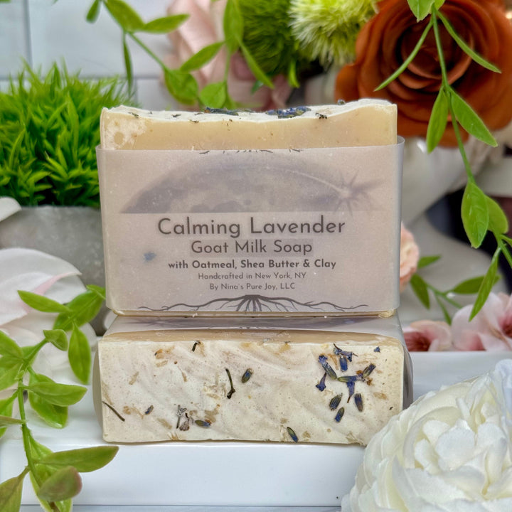 Calming Lavender - Goat Milk Soap with Oatmeal, Shea Butter & Clay