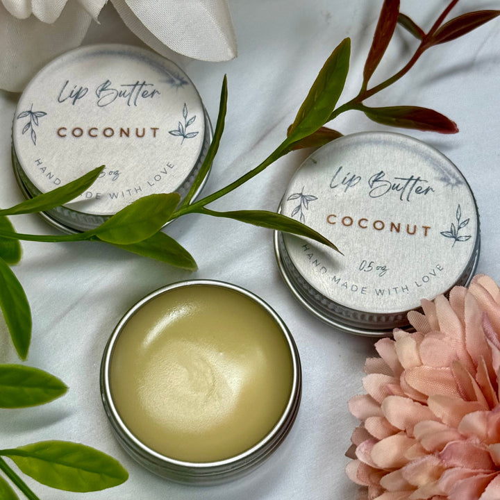 Lip Butter - with Beeswax, Shea Butter, Vitamin E & Jojoba Oil, for Dry & Chapped Lips,