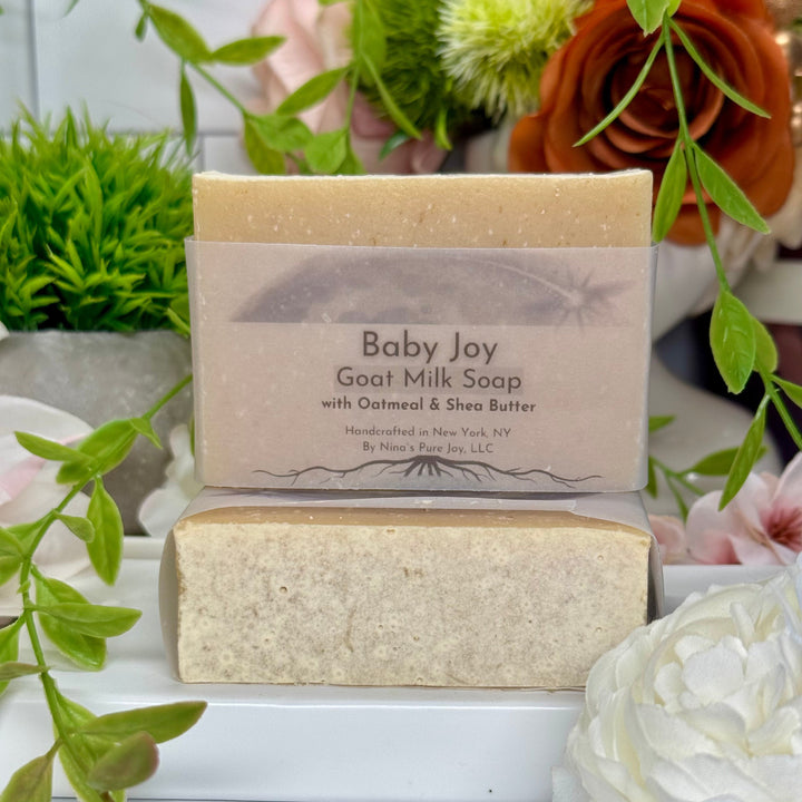 Baby Joy - Goat Milk Soap with Oatmeal & Shea Butter, Baby Skin, Sensitive Skin, Allergy-Prone Skin.