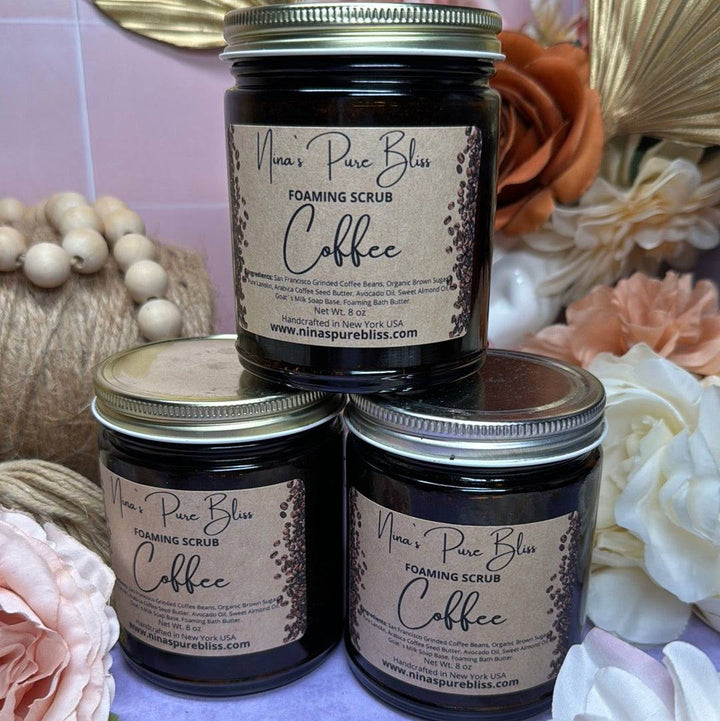 coffee body scrub, sugar scrub, exfoliating scrub, natural body scrub, coffee exfoliant, anti-cellulite scrub, handmade body scrub, arabica coffee scrub, moisturizing body polish, brown sugar scrub, organic coffee scrub, avocado oil scrub, lanolin body scrub, goat milk scrub, glowing skin exfoliator