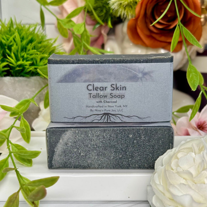 Clear Skin - Tallow Soap with Charcoal; Detox, Acne-Prone, Problem Skin