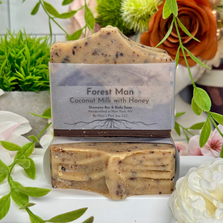 Forest Man - Coconut Milk Shampoo Bar & Body Soap with Honey