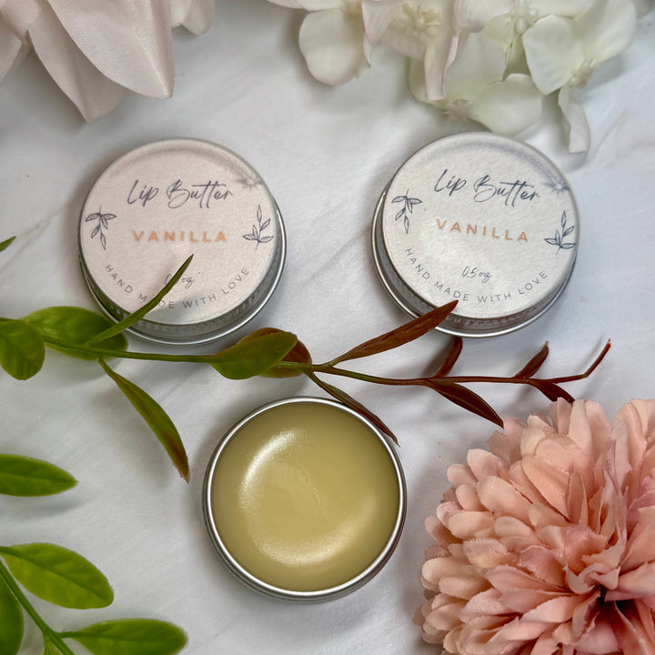 Lip Butter - with Beeswax, Shea Butter, Vitamin E & Jojoba Oil, for Dry & Chapped Lips,