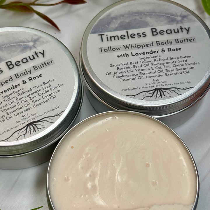 Tallow Whipped Body Butter | Sensitive Skin, Extremely Dry Skin, Cracked Skin, Acne-Prone, Mature Skin