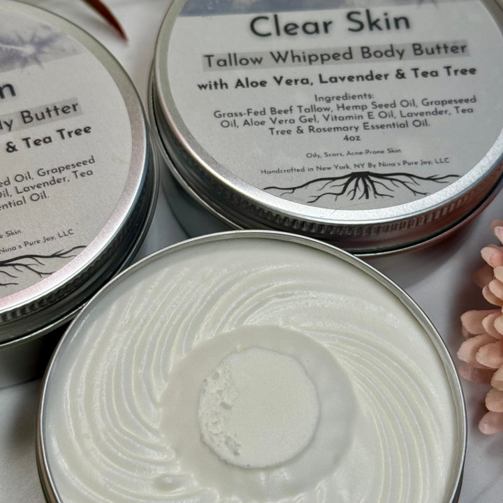 Tallow Whipped Body Butter | Sensitive Skin, Extremely Dry Skin, Cracked Skin, Acne-Prone, Mature Skin
