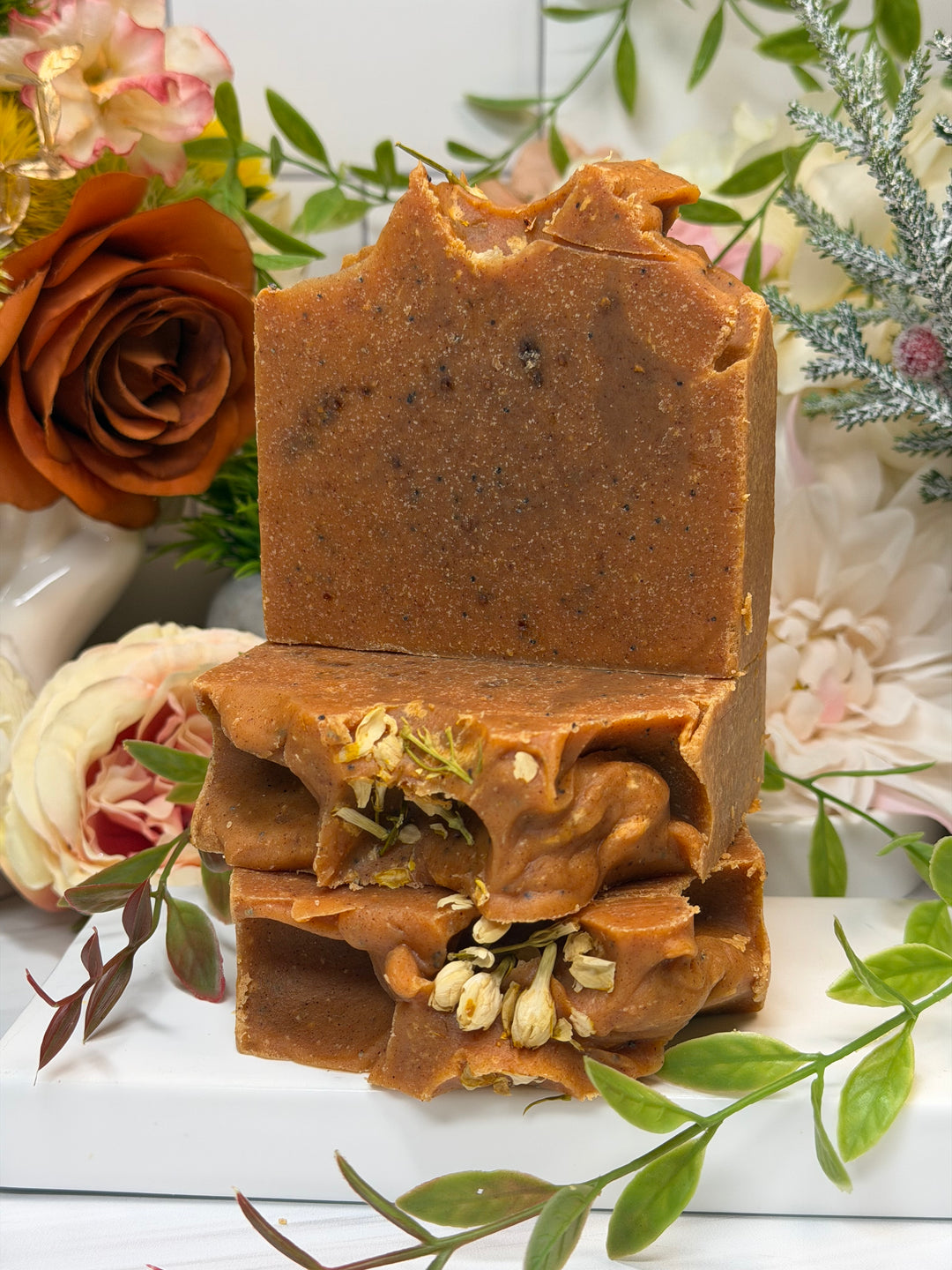 Oatmeal & Lavender - Exfoliation Scrub Bar with Turmeric, Honey, Shea Butter & Clays
