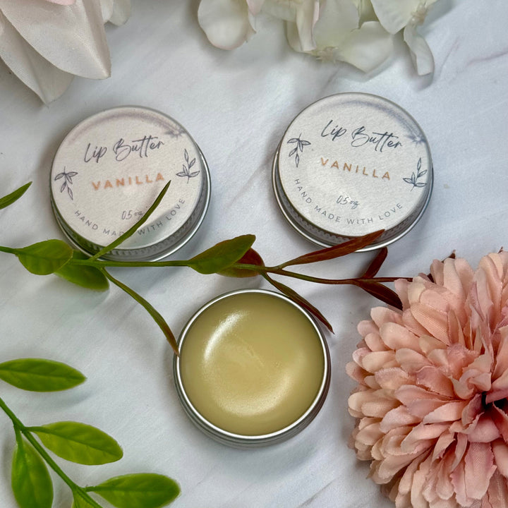 Lip Butter - with Beeswax, Shea Butter, Vitamin E & Jojoba Oil, for Dry & Chapped Lips,