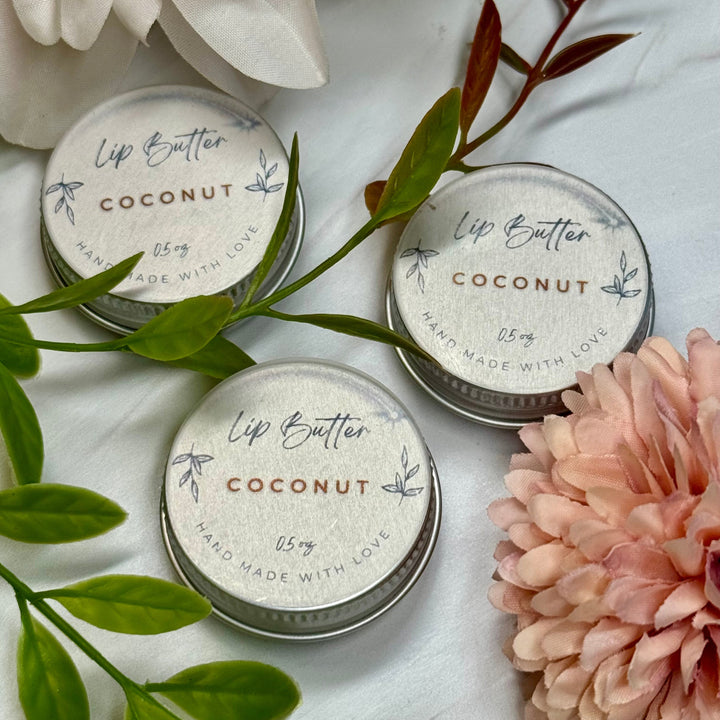 Lip Butter - with Beeswax, Shea Butter, Vitamin E & Jojoba Oil, for Dry & Chapped Lips,