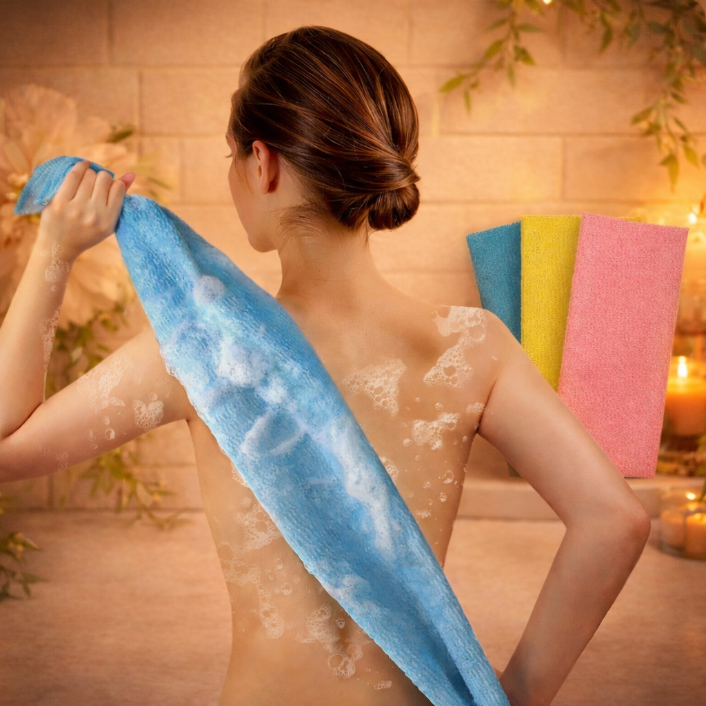 Exfoliating Washcloth Body Scrubber Back Scrubber