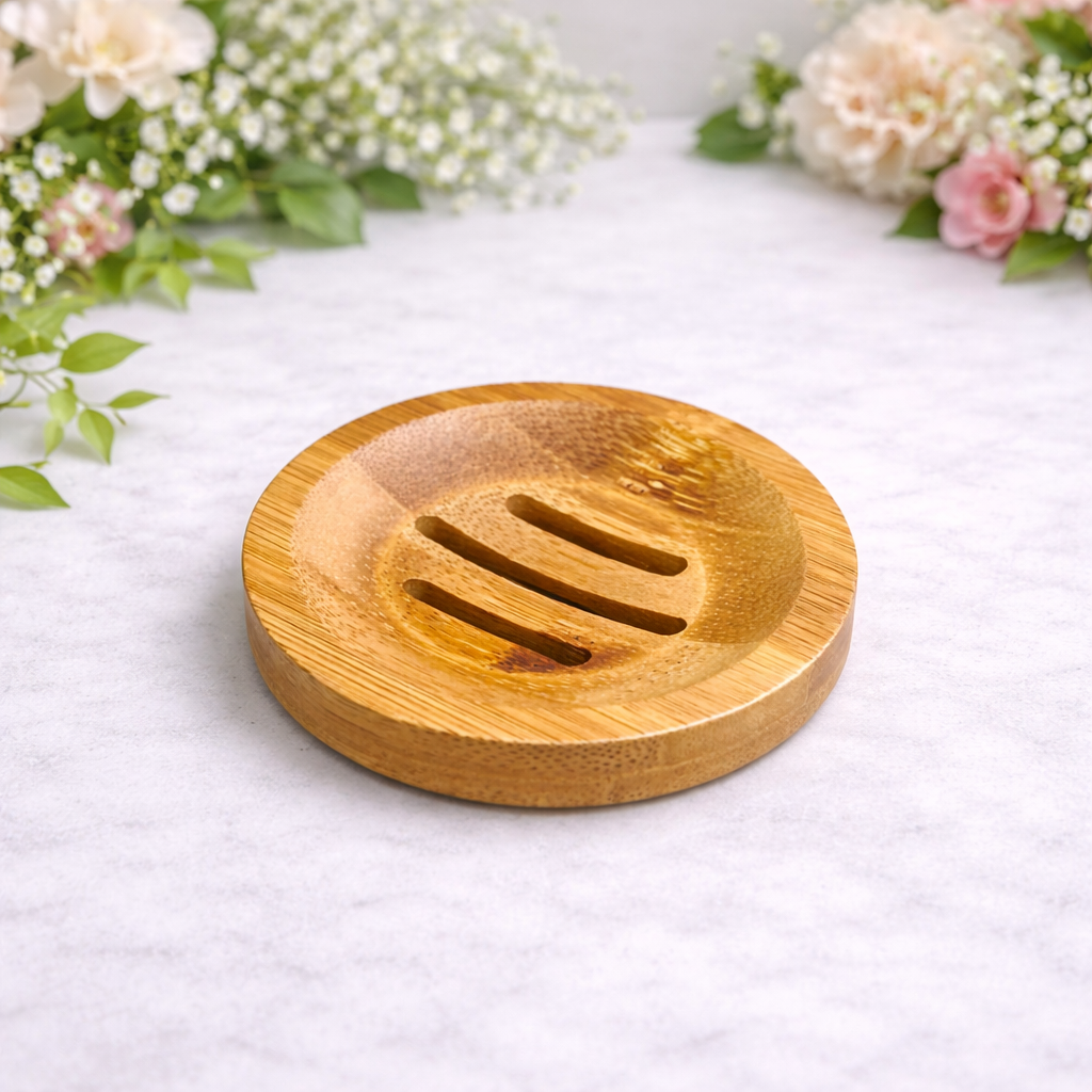 Compact Bamboo Soap Tray | Small Soap Dish