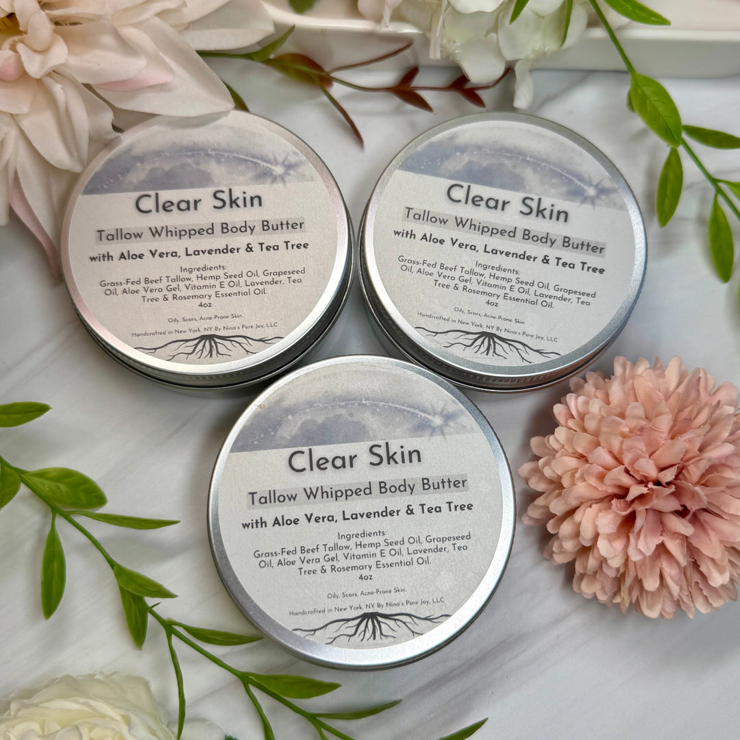 Tallow Whipped Body Butter | Sensitive Skin, Extremely Dry Skin, Cracked Skin, Acne-Prone, Mature Skin