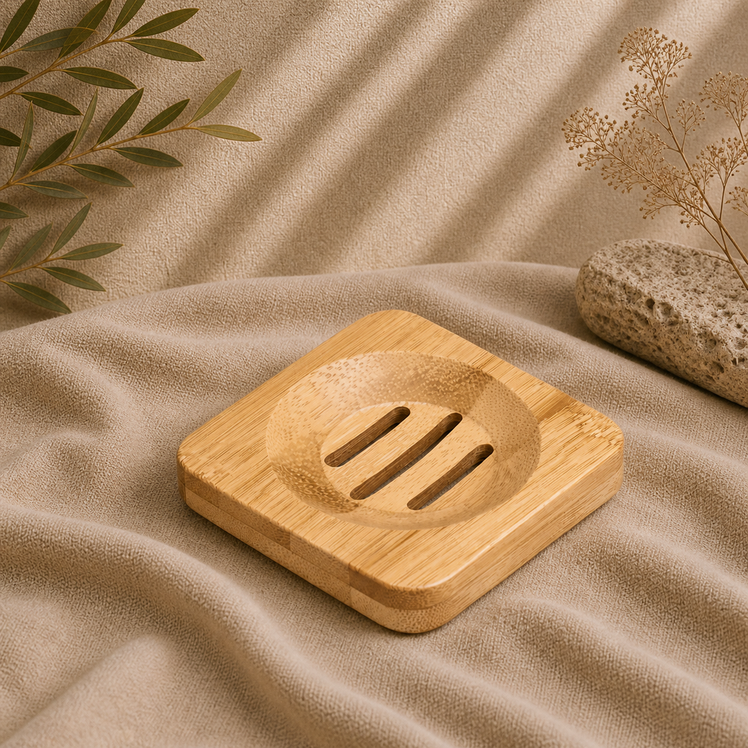 Compact Bamboo Soap Tray | Small Soap Dish