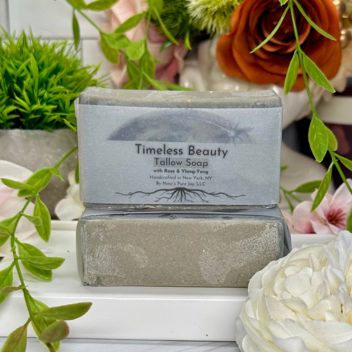 Timeless Beauty - Tallow Soap with Rose, Ylang-Yang; Mature Skin, Eczema, Acne, Sensitive Skin