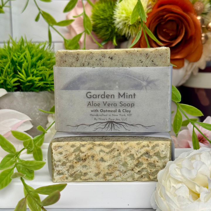 Garden Mint - Aloe Vera Soap with Oatmeal & Clay