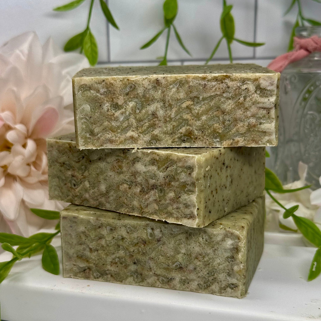 Garden mint aloe vera soap, aloe vera oatmeal clay soap, peppermint spearmint soap, handmade garden mint soap, moisturizing aloe vera oatmeal soap, nourishing peppermint spearmint clay soap, natural garden mint aloe vera soap, hydrating aloe vera mint soap, exfoliating garden mint soap, peppermint spearmint aloe vera soap.