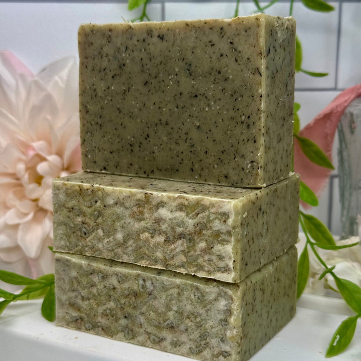 Garden mint aloe vera soap, aloe vera oatmeal clay soap, peppermint spearmint soap, handmade garden mint soap, moisturizing aloe vera oatmeal soap, nourishing peppermint spearmint clay soap, natural garden mint aloe vera soap, hydrating aloe vera mint soap, exfoliating garden mint soap, peppermint spearmint aloe vera soap.
