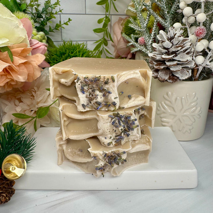 Calming Lavender - Goat Milk Soap with Oatmeal, Shea Butter & Clay