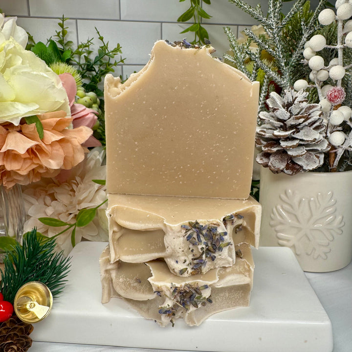 Calming Lavender - Goat Milk Soap with Oatmeal, Shea Butter & Clay