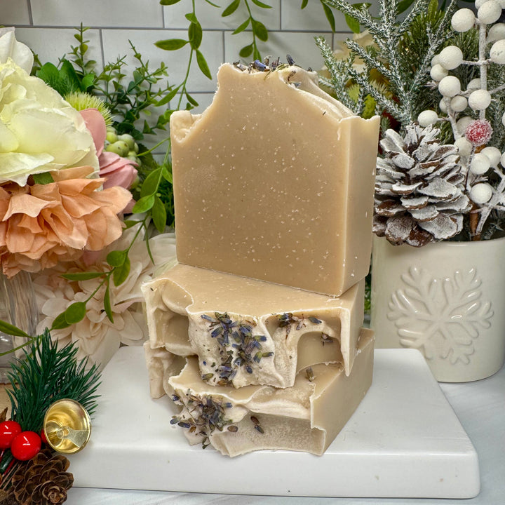 Calming Lavender - Goat Milk Soap with Oatmeal, Shea Butter & Clay