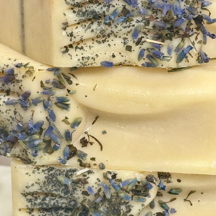 Lavender mint coconut milk soap, coconut milk sea salt soap, lavender mint soap, gentle exfoliation soap, handmade lavender mint coconut milk soap, moisturizing coconut milk soap with sea salt, soothing lavender mint sea salt soap, natural lavender mint soap, hydrating lavender mint coconut milk soap, sea salt exfoliating soap.