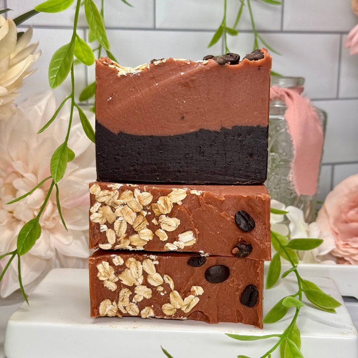 
Rose latte coffee oatmeal soap, coffee oatmeal scrub soap, shea butter coffee soap, handmade coffee oatmeal shea butter soap, exfoliating coffee oatmeal soap, moisturizing rose latte soap, nourishing coffee oatmeal scrub soap, natural coffee shea butter soap, hydrating oatmeal scrub soap, coffee shea butter artisan soap.