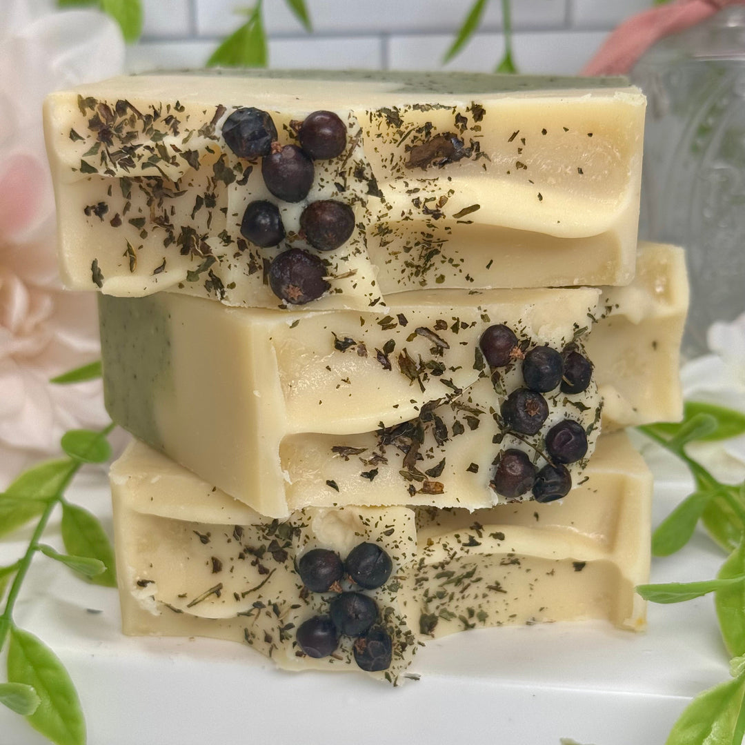 Rosemary Juniper shampoo bar, rosemary juniper body soap, coconut milk shampoo bar, cocoa butter body soap, handmade rosemary juniper shampoo bar, moisturizing rosemary juniper shampoo bar, nourishing coconut milk cocoa butter soap, natural rosemary juniper shampoo, hydrating rosemary juniper body soap, coconut milk cocoa butter soap.