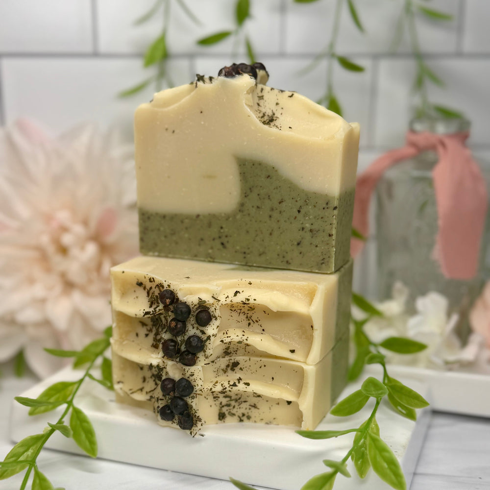 Rosemary Juniper shampoo bar, rosemary juniper body soap, coconut milk shampoo bar, cocoa butter body soap, handmade rosemary juniper shampoo bar, moisturizing rosemary juniper shampoo bar, nourishing coconut milk cocoa butter soap, natural rosemary juniper shampoo, hydrating rosemary juniper body soap, coconut milk cocoa butter soap.