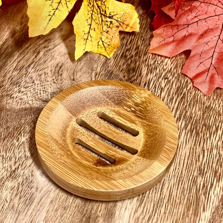 Compact Bamboo Soap Tray | Small Soap Dish - Nina's Pure Joy